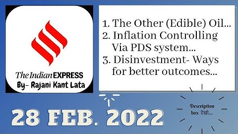 28 February 2022 | Gargi Classes Indian Express Editorial Analysis/Discussion | Rajani Kant Lata