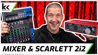 Connect Audio Mixer to Scarlett 2i2 Audio Interface