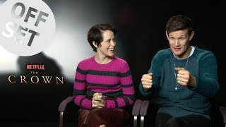 Claire Foy and Matt Smith teach us how to befriend The Crown's corgis!