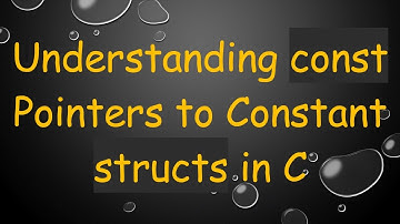 Understanding const Pointers to Constant structs in C