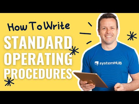 How To Write A Standard Operating Procedure (SOP)