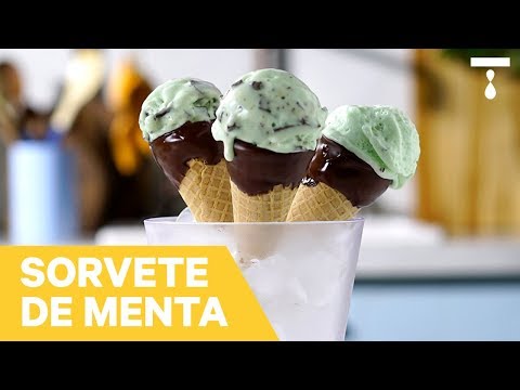 Vídeo: Sorvete De Chocolate E Menta