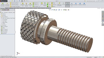 Solidworks tutorial How to make Knurling Screw