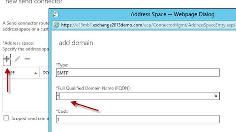 Send Connector Configured in Exchange Server 2016
