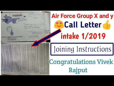 AirForce group x&y joining instructions||Air Force group x&y Call ...