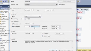 SQL Server DBA in Telugu   SQL Server Agent Insert Example