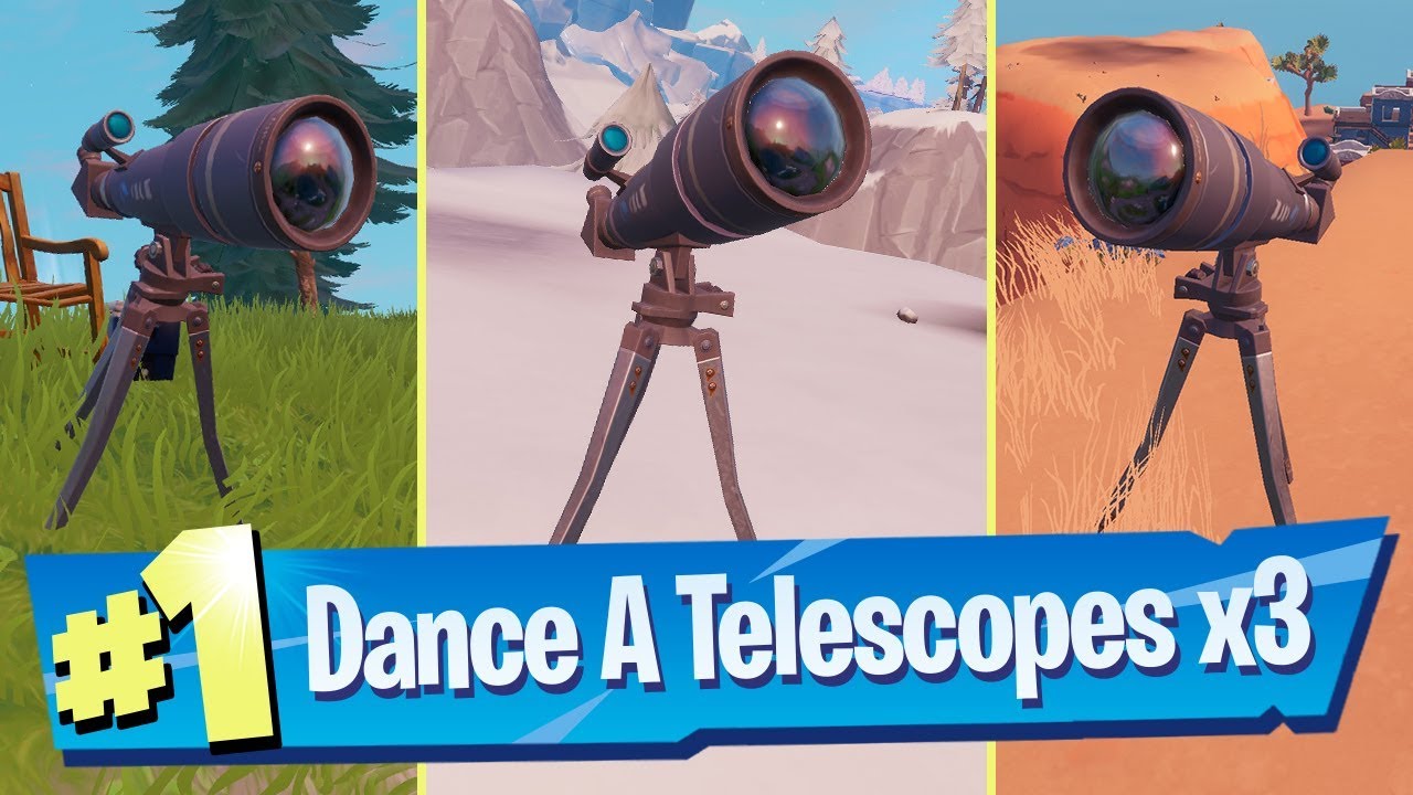 Dance At Different Telescopes Locations - Fortnite (Storm Racer Challenge)  - YouTube
