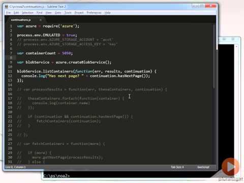 Cloud Scripting with Node.js on Azure | Pluralsight