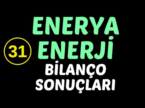 ENERYA ENERJİ BİLANÇO SONUÇLARI #ENERY #eneryaenerji #borsa #enerya #hisse #yorum #analiz #sasa