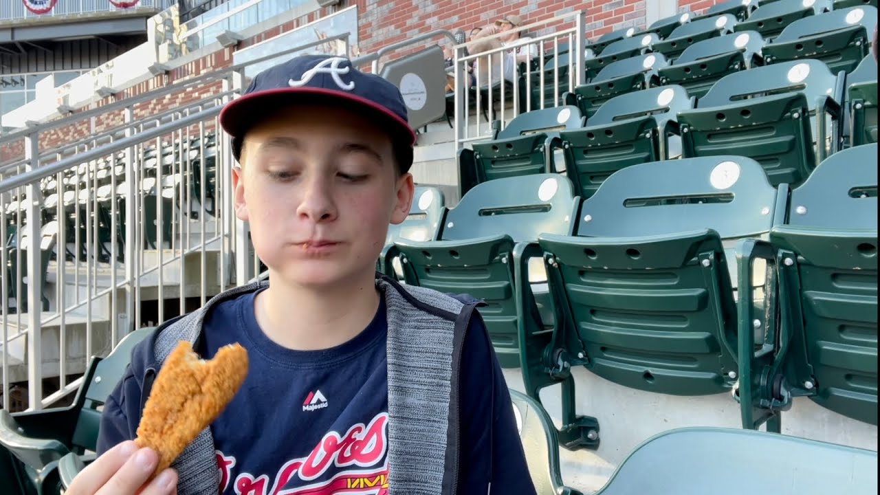 MLB Stadium Eats #5 - Truist Park (Braves) | Foot Long Hot Dog, Funnel ...