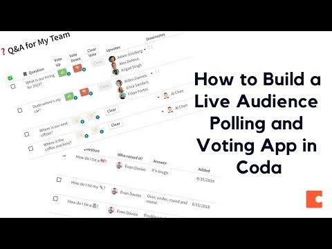 How To Build A Live Audience Polling and Voting App Tutorial - Slido Alternative (Coda)