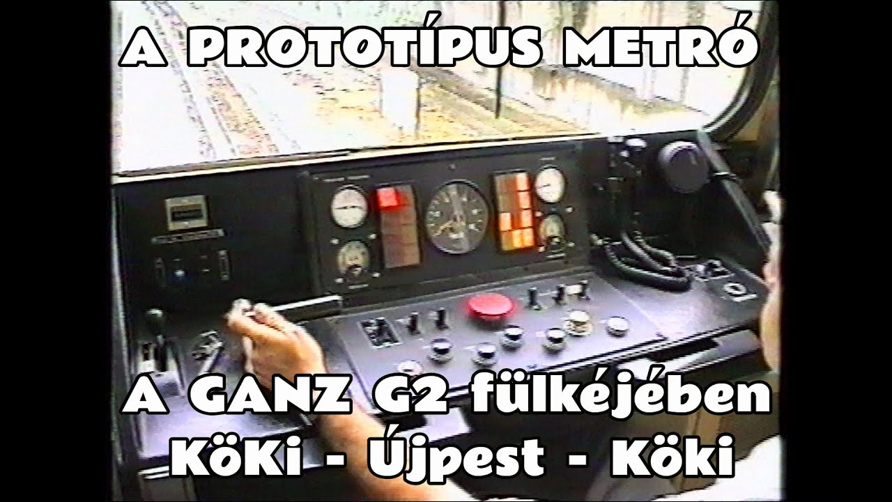 1995.05.30. A Ganz G2-es metró fülkéjében a teljes M3-as Észak-déli metróvonalon (KöKi-Újpest-KöKi)