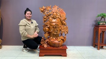 DI LẶC ĐỨNG VÁC CÀNH ĐÀO GỖ HƯƠNG