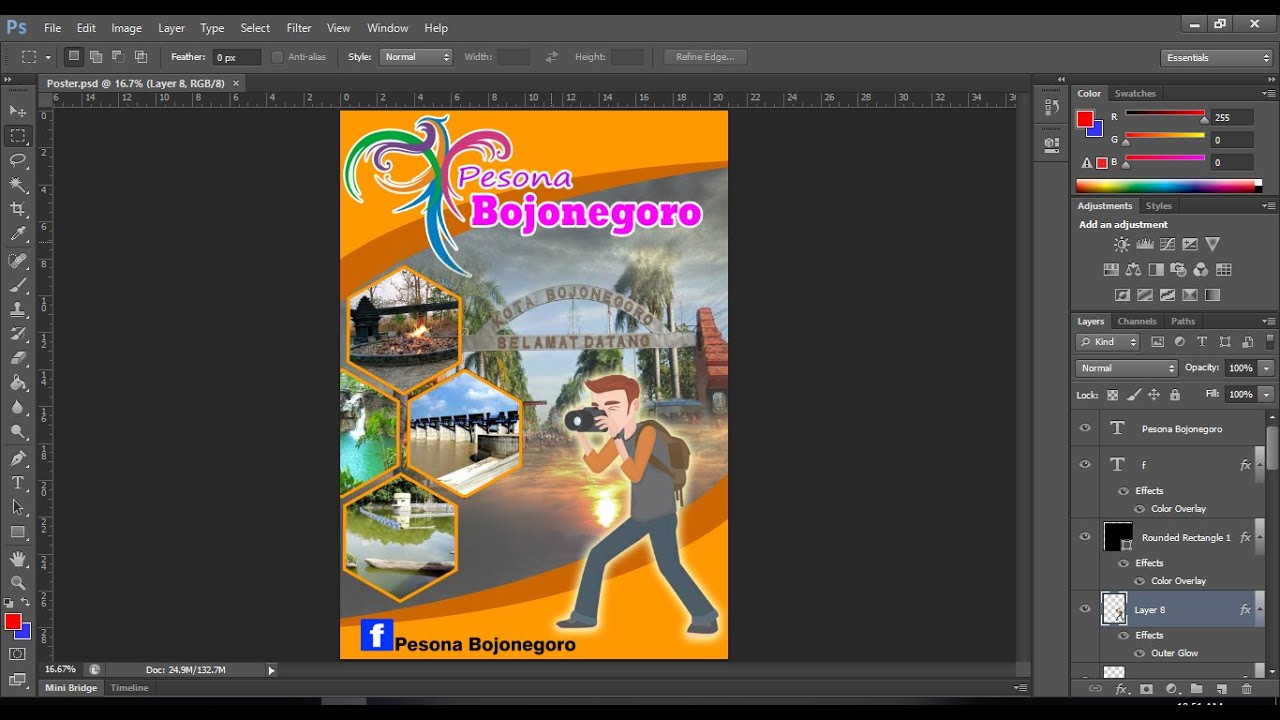 Tutorial Membuat Poster Dengan Adobe Photoshop Cs 6 Youtube