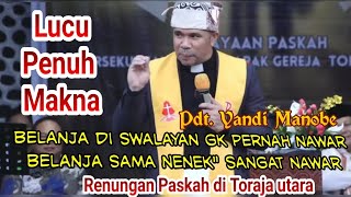 Khotbah Pendeta Yandi Manobe||Lucu Penuh Makna||Paskah PKBGT Toraja Utara