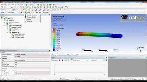 Static Structural Analysis of a Cantilever Using ANSYS Workbench