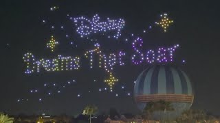 Disney Springs Dreams that Soar drone show - Coca Cola Roof Top view