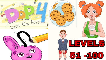 DOP 4: Draw One Part  -  Level 51-100 Gameplay Walkthrough (Android,ios) #DOP4 #mobilegamingjunction