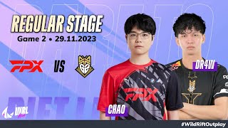 FPX vs. G2B • Game 2 (Bo3) | Regular Stage | WRL Asia 2023 Season 2