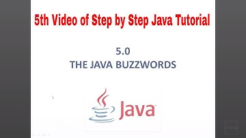 Java Tutorial | Step by Step | The Java Buzzwords