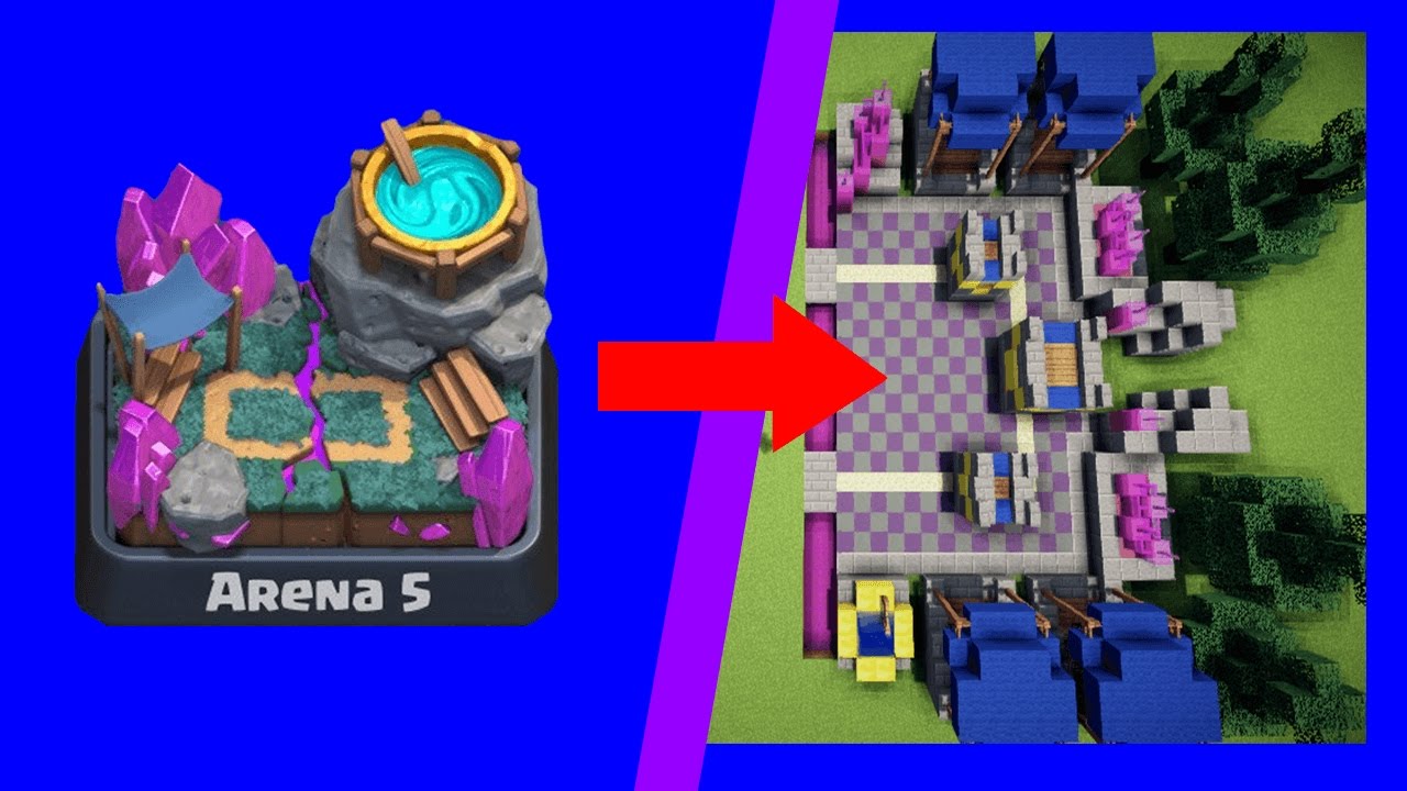 TUTO Comment faire l'Arène 5 de Clash Royal sur Minecraft ? - YouTube
