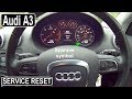 Audi A3 SERVICE LIGHT RESET (oil)