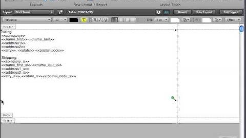 FileMaker Tutorial - 101 - Creating a Print Layout pt 2
