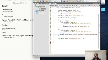 Sıfırdan JAVA Eğitimi-5 Karar Yapıları ve İlişkisel Operatörler