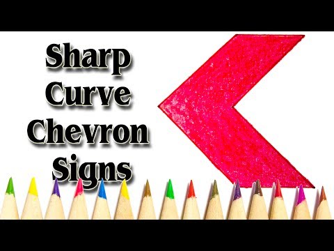 How to Draw Sharp Curve Chevron Signs Easy - SLD