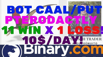 EU NUNCA VI ISSO!  BOT PTERO CALL/PUT 11 WINS X1 LOSS!!! PLETSCH TRADER