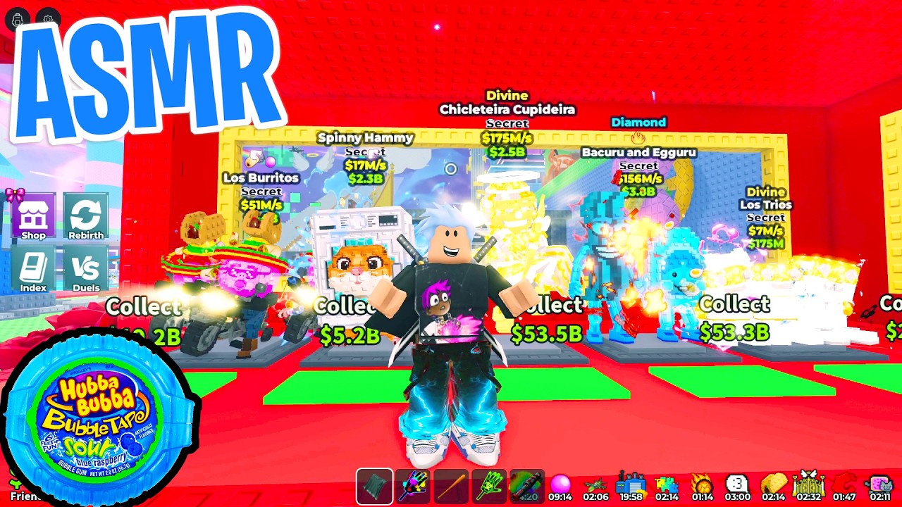 ASMR Roblox Steal a Brainrot Divine Event Admin Abuse 😴 Gum Chewing 🎮🎧 Controller Sounds 💤