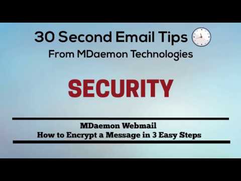 How to Encrypt an Email Message - MDaemon Webmail