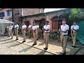 Sashastra seema bal (SSB) salami drill practice with weapon