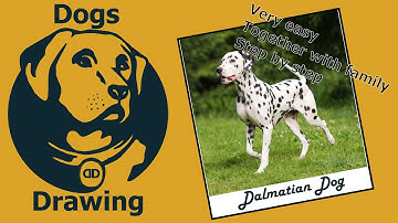 Dalmatian Dog. How easy to draw a dogs. @YcanRPT