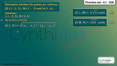 Coordinate Geometry Class 10 Practice Set 5.1 sum no 2 - 2 (Maharashtra Board )