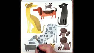 How to Watercolor Paint Dogs