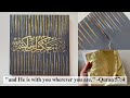 How to do Arabic Calligraphy on a Canvas | Which Leafing Glue do I use for Gold-Leafing? Quran Ayat