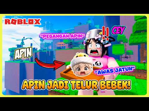 APIN TURNS INTO A DUCK EGG! CEY BREAKS APIN'S EGG !! Roblox Indonesia @Ceyyi1234