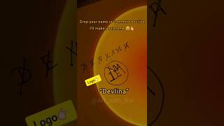 Made A Logo With My Name Amazing Trick By Devlina Das