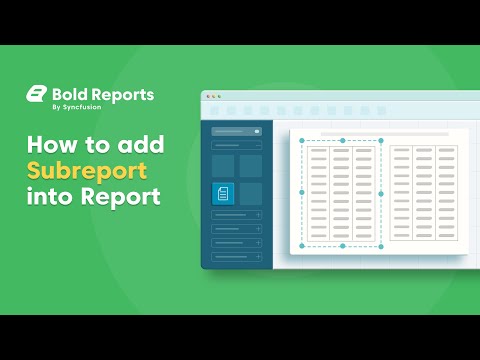 How to add a Subreport to a Report