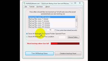 How to Excel Auto Backup Auto Save and Recover Excel Spreadsheets