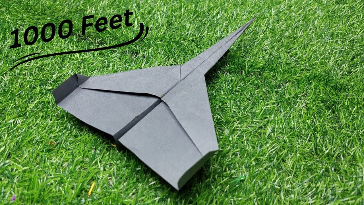 How to make a Paper Airplane that flies 1000 Feet | Easy Origami Plane ...