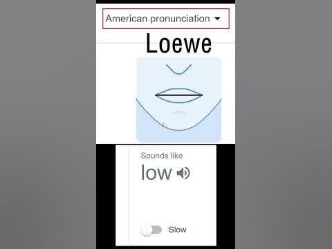 how to pronounce "loewe" 
