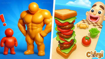 Tall Man Run VS Sandwich Runner - All Levels SpeedRun Gameplay Walkthrough iOS Android 