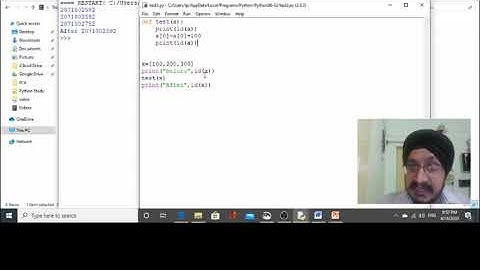 Functions- Part 3 (Mutable/Immutable properties of passed data objects in function)