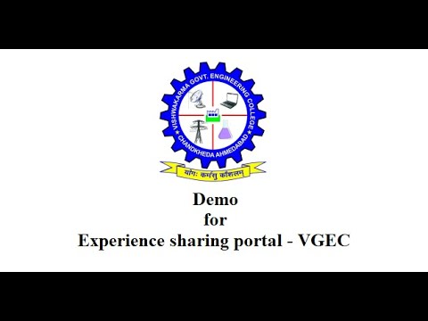 Demo for Experience sharing portal - VGEC