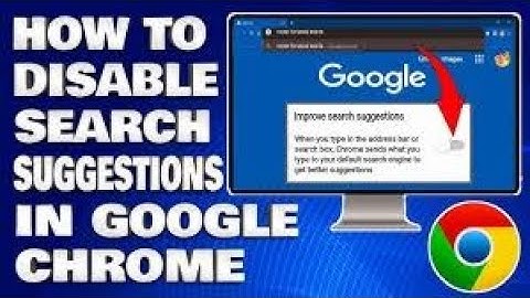 how to enable/disable search suggestions in chrome