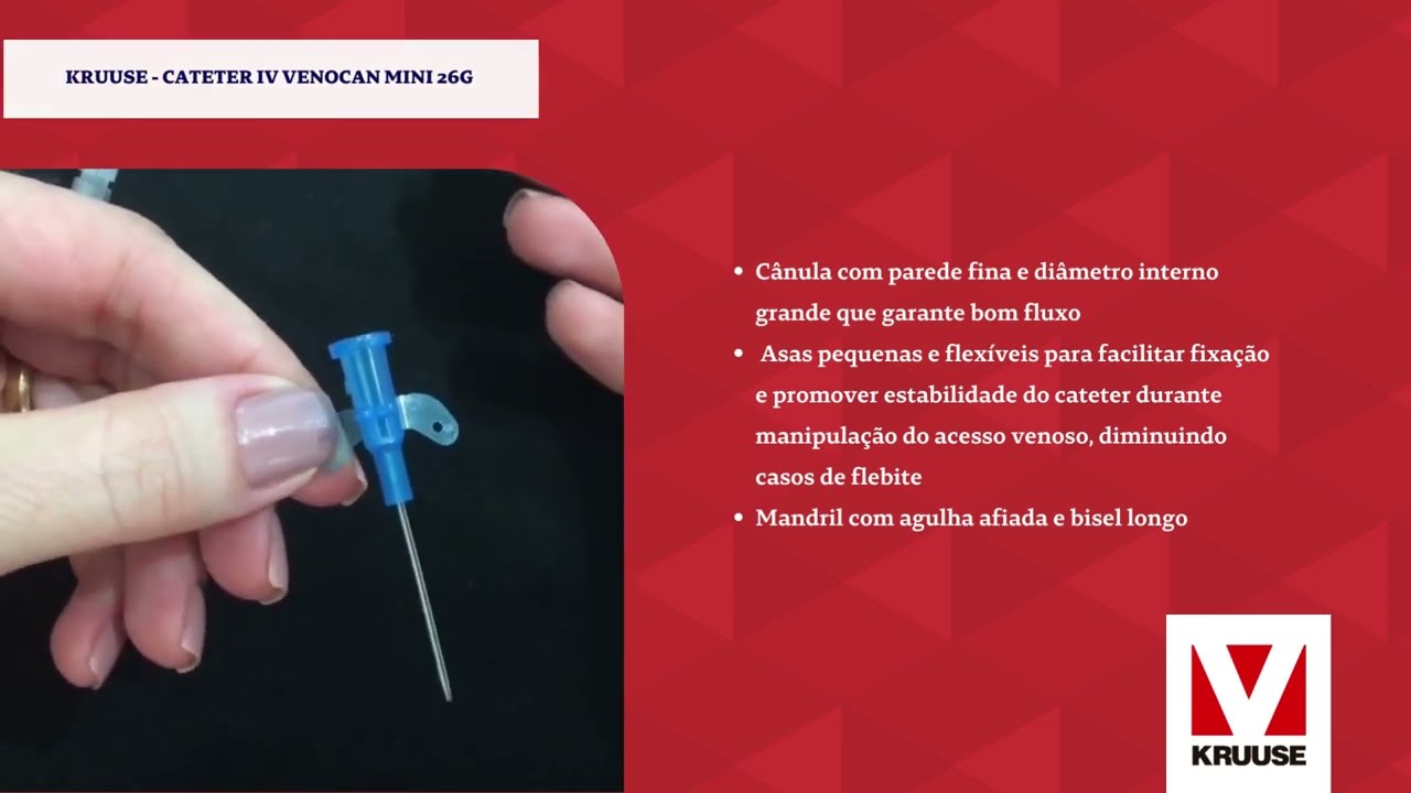 CATETER IV VENOCAN MINI 26G | Kruuse | Covetrus Brasil - YouTube