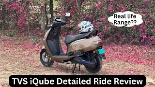 All New TVS iQube Ride Review | Real Life Range? | Better than competitors? | TVS iQube Test Ride