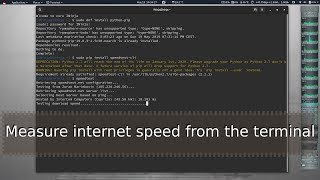 Measure Internet Speed From The Linux Terminal